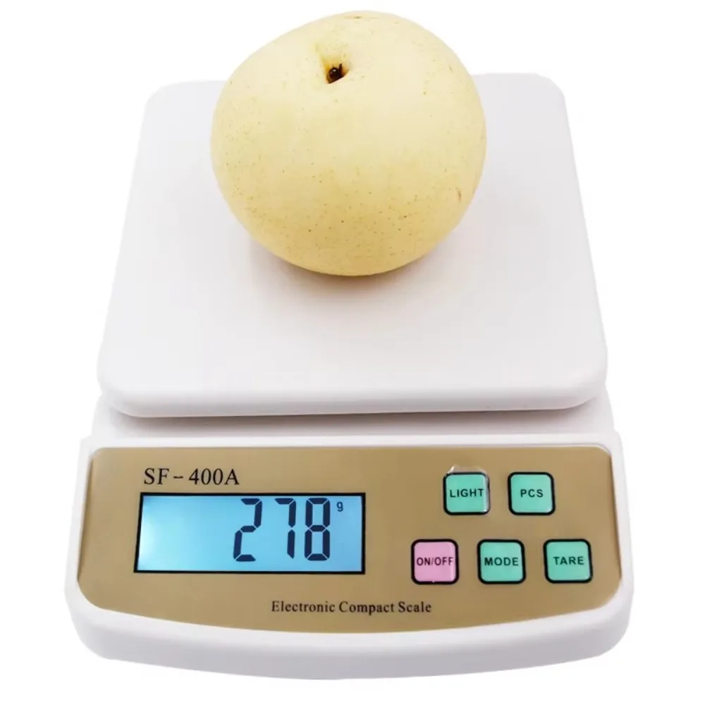 10kgx1g Digital Electronic Scale LCD Display 1g Precision Kitchen Scale Precision Weighing LED Backlight Fruit Weight Scale