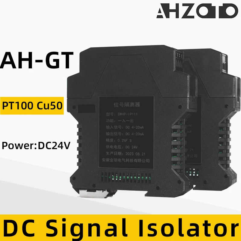 RTD Signal Isolator Pt1000 Thermal Resistance Temperature Signal Converter 4-20mA 0-5V Transmitter