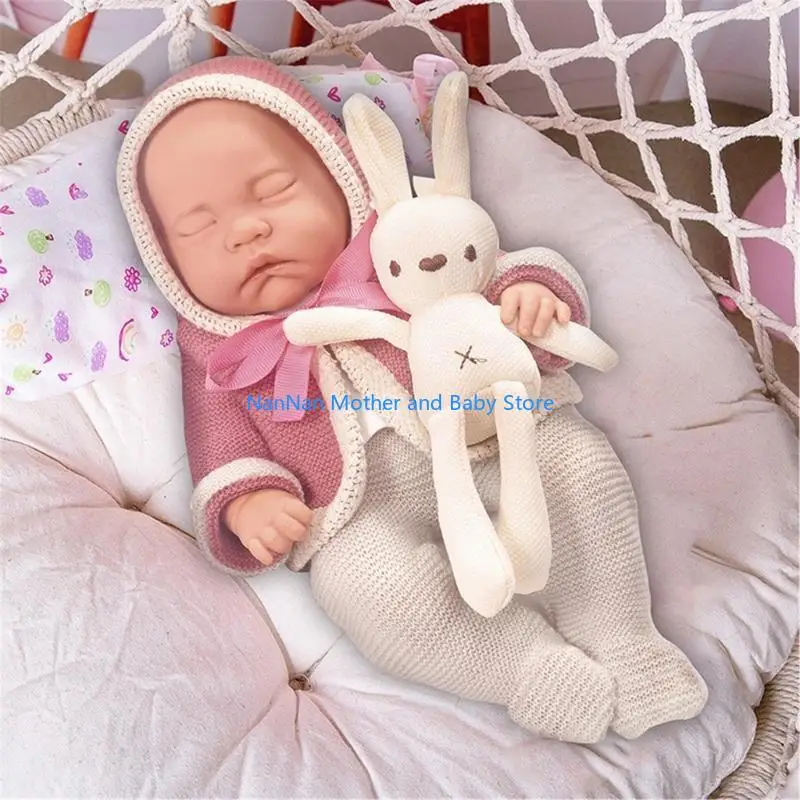 

12 Inch Asleep Doll Sleeping Baby Girl Realistic Vinyls Full Body White Skin Girl Doll for Kid Age with Clothes Outfit