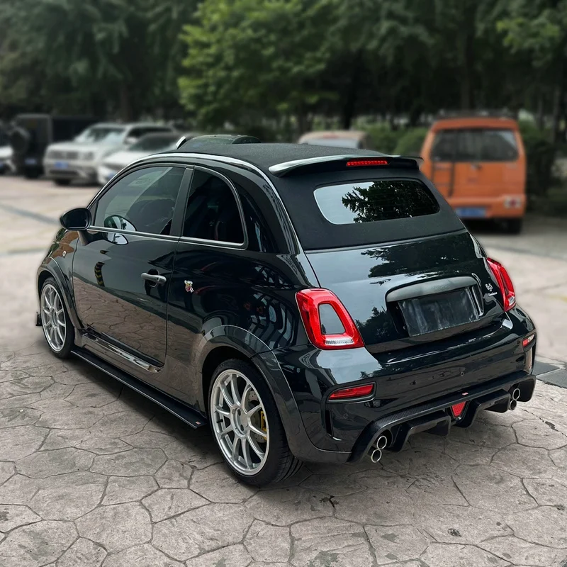 

For Fiat 595 Abarth Series 4 EPA Type Rear Diffuser (With Rear Fog Light) Hatchback Rear Aero Kit Rear Bumper Lip