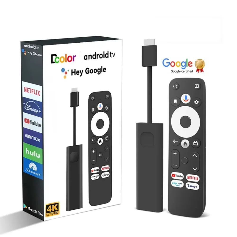 All-New Dcolor GD1 Google TV 4K Stick TV Box ATV Google Certified Netflix License Chromecast Built in Google Assistant 4k HDR