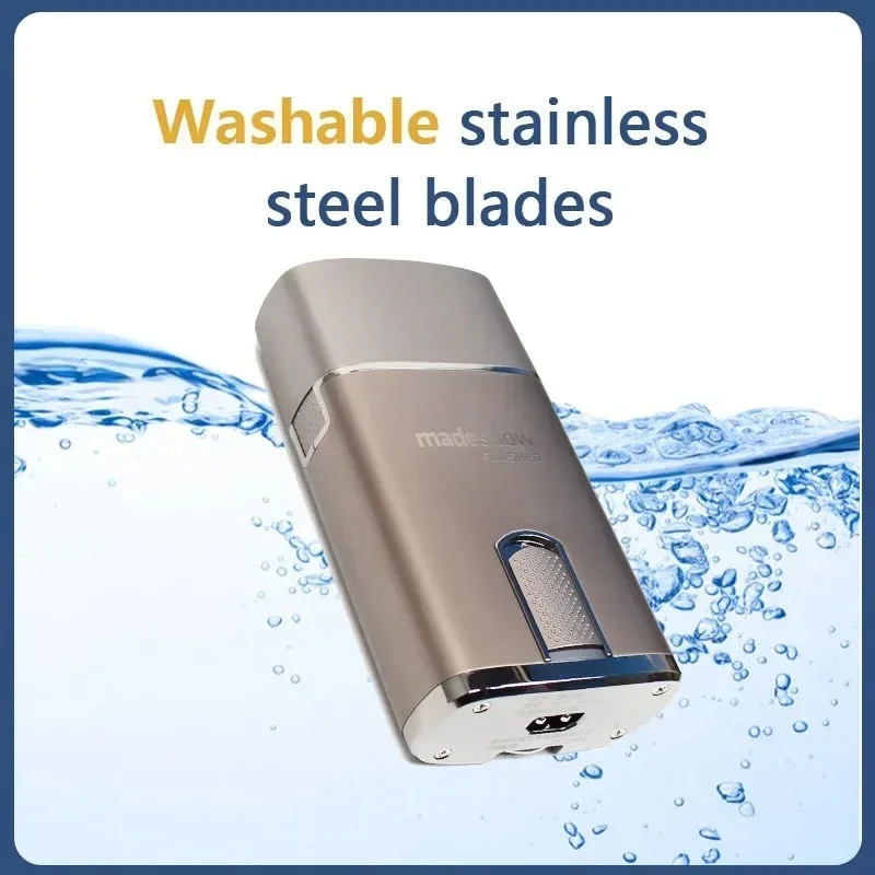 Мужская электробритва Madeshow-M7, съемная моющаяся головка с магнитной левитацией, длительный срок службы батареи, 8000 об/мин, бутиковое качество