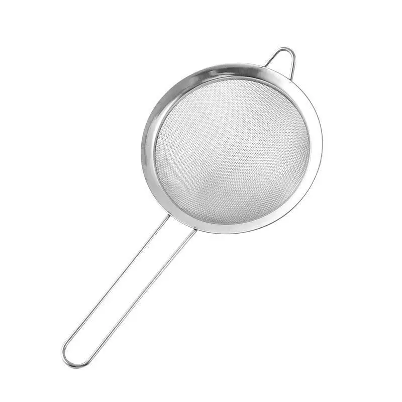 【YA】1PC Food Grade Multipurpose Stainless Steel Fine Mesh Strainer Flour Sieve Sifter for Home Baking Pasta Draining Use