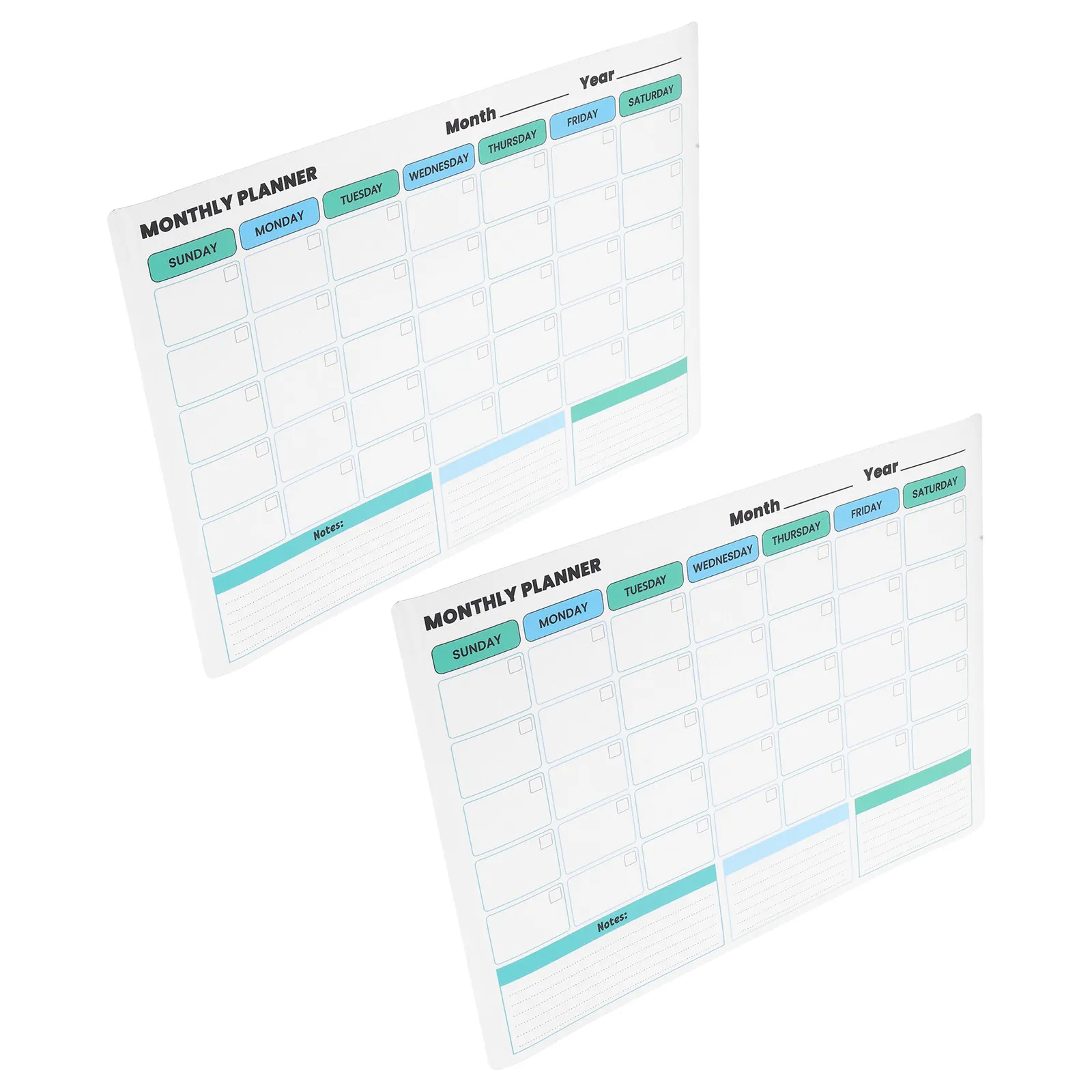 2-pezzi-planner-mensile-a-strappo-lavagna-magnetica-riutilizzabile-calendario-da-parete-cancellabile-a-secco-per-scuola-insegnanti-casa-ufficio-pianificazione-attivita