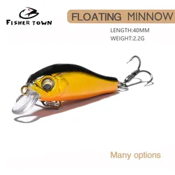 Señuelos de Pesca flotantes con imán, cebos de pesca de 40mm/2,2g, trucha, Crankbaits, cebos de pesca largos castigadores 2020