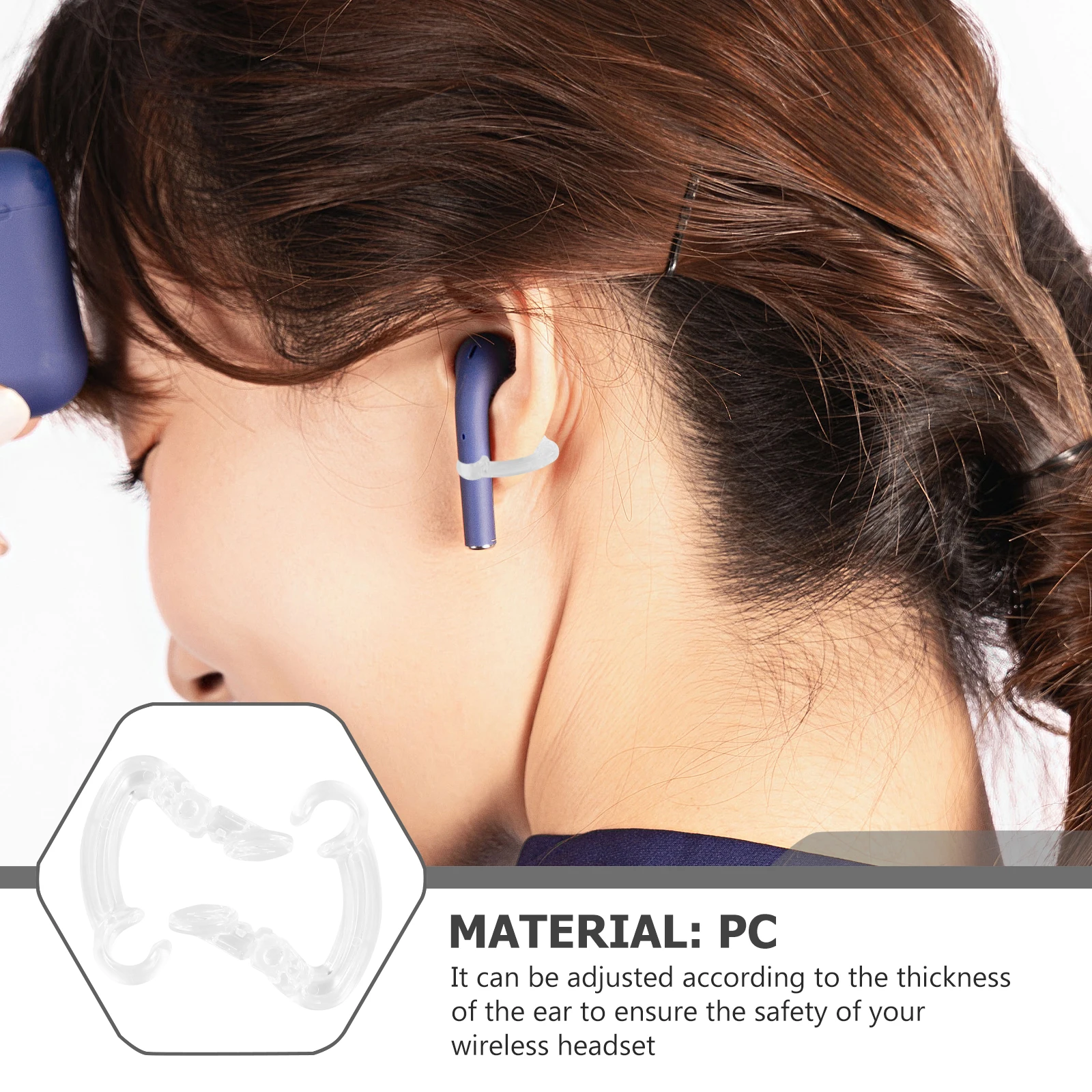 

2Pcs Anti-Lost Earphone Hooks Multi-Functional Ear Clip for Safe Secure Wireless Earphones Anti-Lost Earphone Hooks