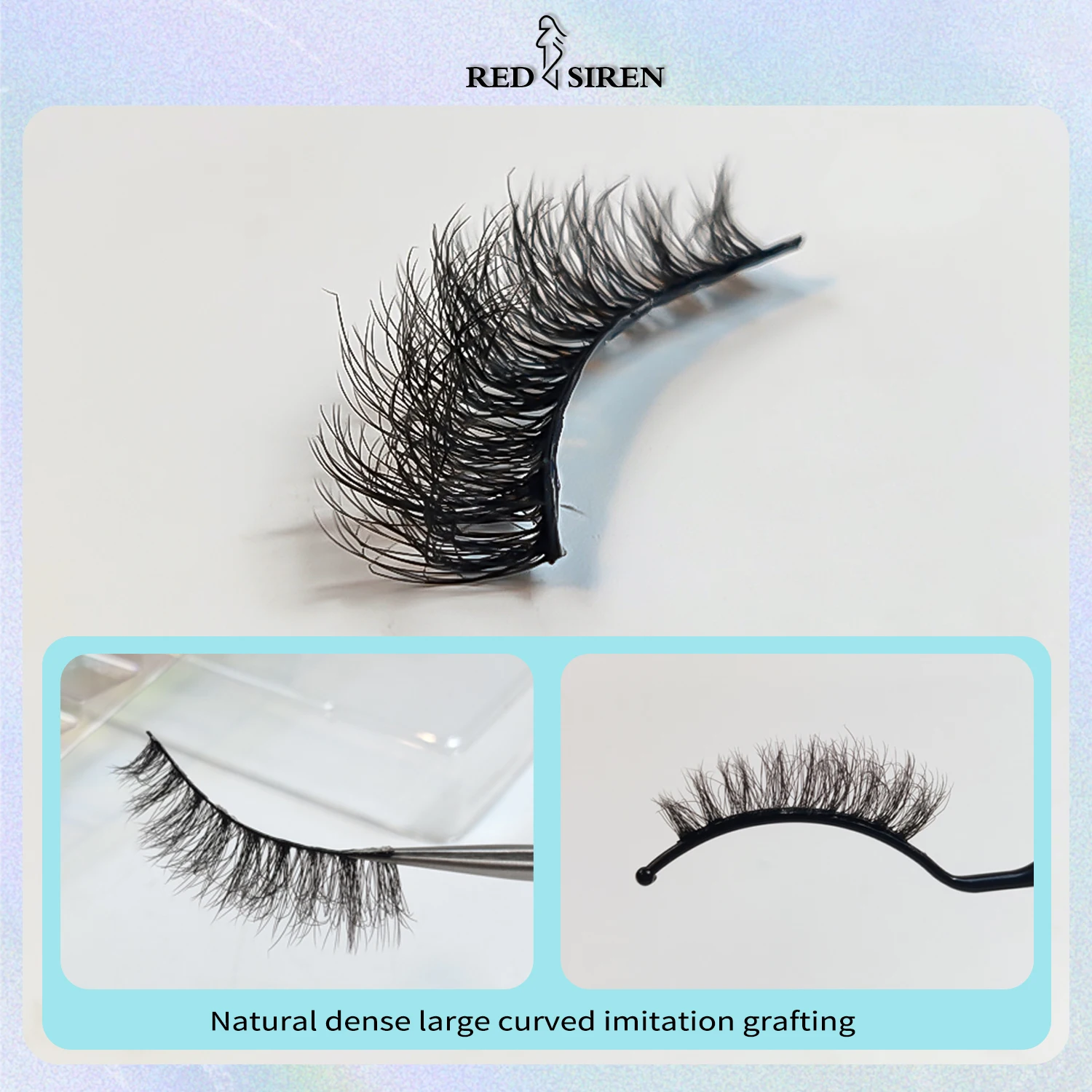 RED SIREN Lashes Fluffy Mink 10mm-15mm Short Wispy Natural False Eyelashes Free Shipping Korean Makeup