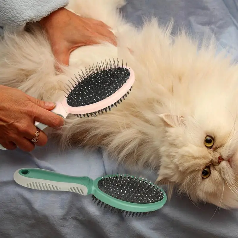 Pet Shedding Brush Universal Pet Loose Hair Remover With 2 Sides Kittens Puppies Deshedding Combs For Pet Tower Carpet Furniture