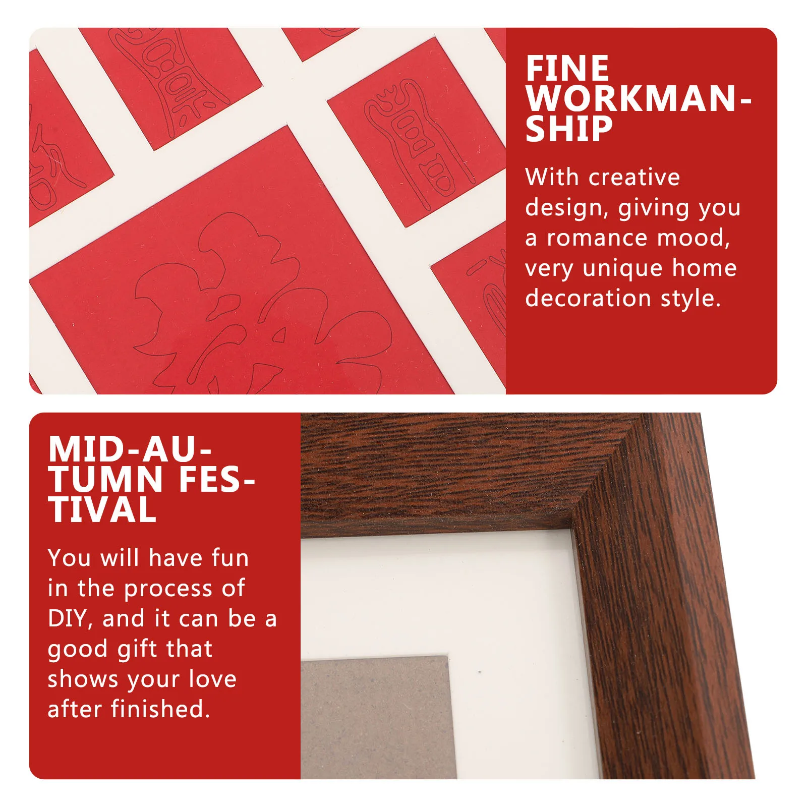 

1Set Chinese Xi Words Picture Frame Decorative DIY Handwritten Gift Creative Handmade Wedding Festival Home Decoration