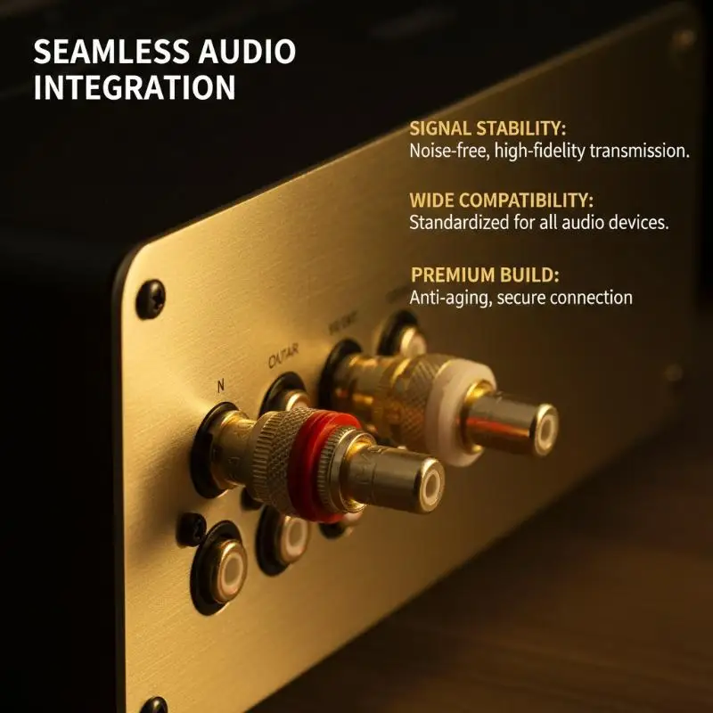 2/4PCS CMC OEM Gold-Plated Copper RCA Jack & Socket Kit – Hi-Fi Audio Connectors for Speaker Terminals, Pure Signal Transmission