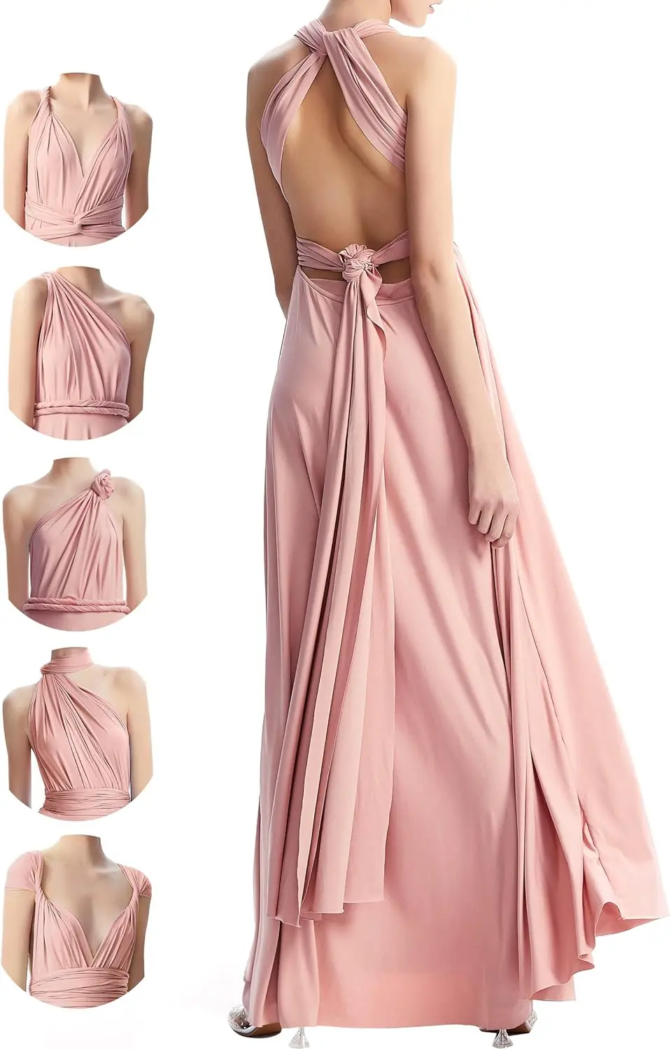 2025 New Can Wear Multiple Bridesmaid Dresses,Wedding Guest Dress,Plus Size Evening Gown,Maxi Convertible Multi-directional Gown