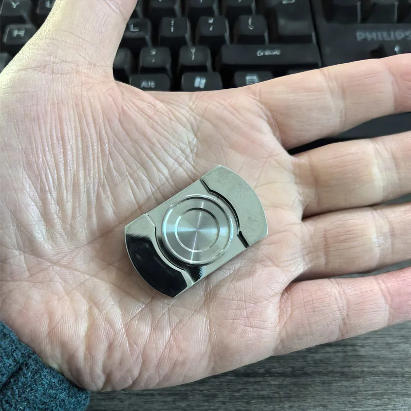 Pocket Stainless Steel Fidget Spinner for Adults Teens Kids EDC Gadgets ADHD Anxiety Stress Relief Toys Exquisite Gifts