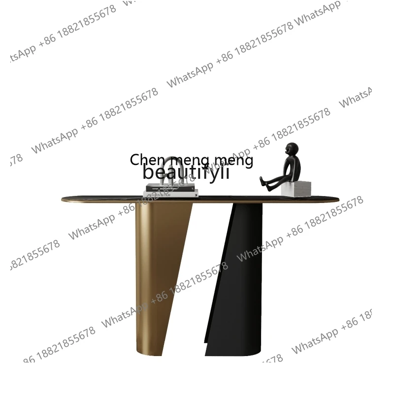 

X Console Tables Minimalist Italian Light Luxury a Long Narrow Home Side View Hotel Lobby Extremely Narrow Entrance Cabinet