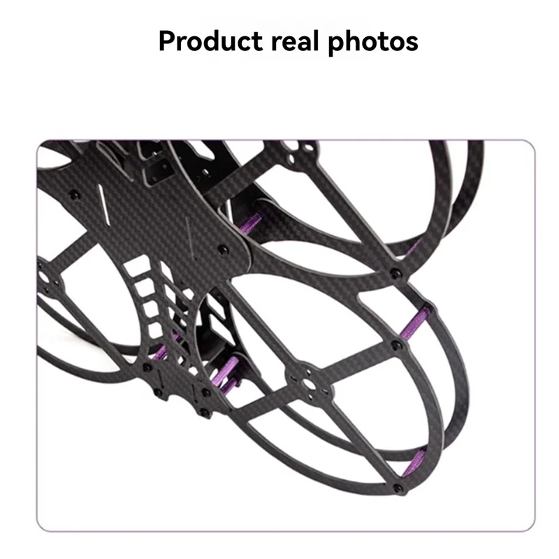 WOWFU-Carbon Fiber 5Inch FPV Drone Frame Kit 223.5Mm Wheelbase Micro Circular Quadcopter Frame For Racing Aerial Photography