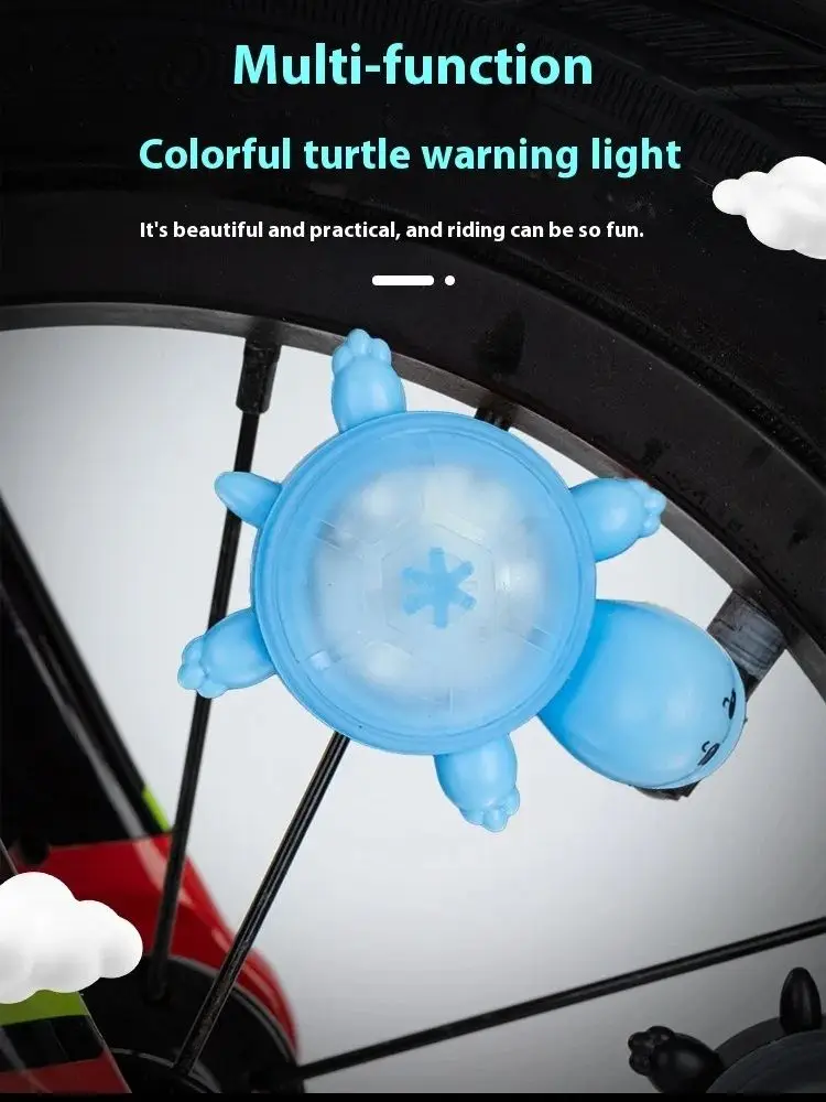 AliExpress Bicycle Warning Light Colorful Little Turtle Long Endurance Waterproof Multi Scene Buckle Installation Night Riding Light