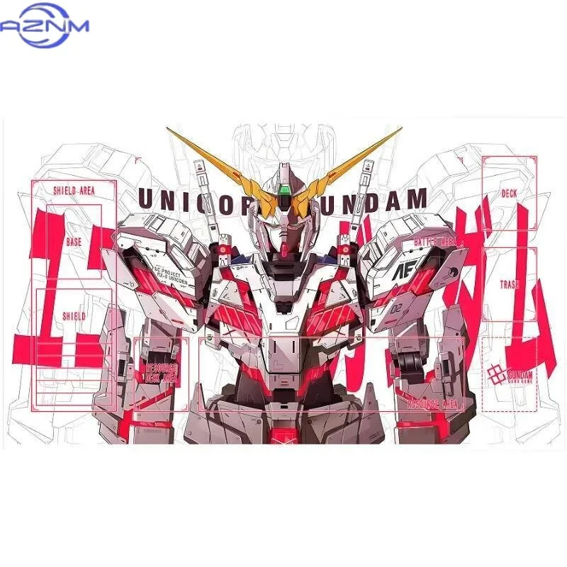 BANDAI Anime Game Gundam GCG DIY Accessory Card Playmat Unicorn RX78 Aerial Freedom Hobby Collection Gift Toys
