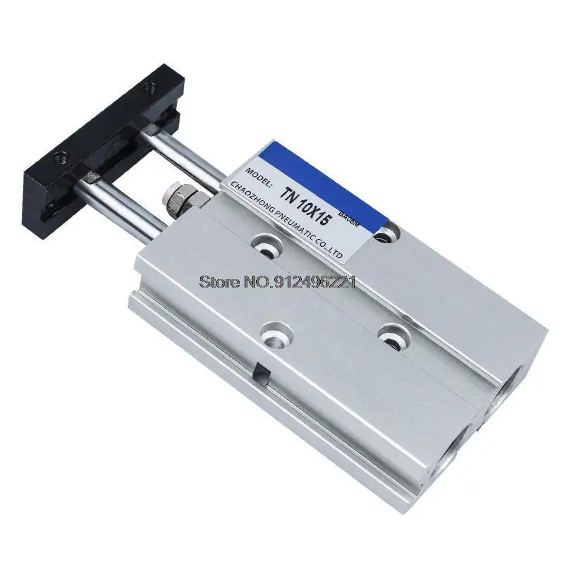 Double Rod TN TDA Type Double Pneumatic Cylinder 10 16 20 25 32mm Aluminum Alloy Stroke 30 35 40 45 50 60 70 75mm Air Cylinder