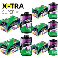 Fujifilm Superia Premium 400 Color 35 mm Película 36 exposición (edición de actualización Xtra 400) para cámara de formato 135 - Fecha de caducidad: 2027