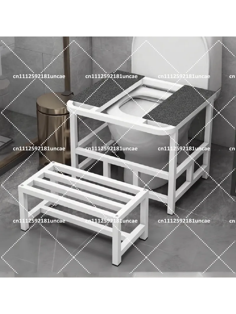 Squat Toilet Stool for Bathroom Footrest, Portable Toilet Seat Converter Frame, Non-Slip Step Stool for Natural Posture