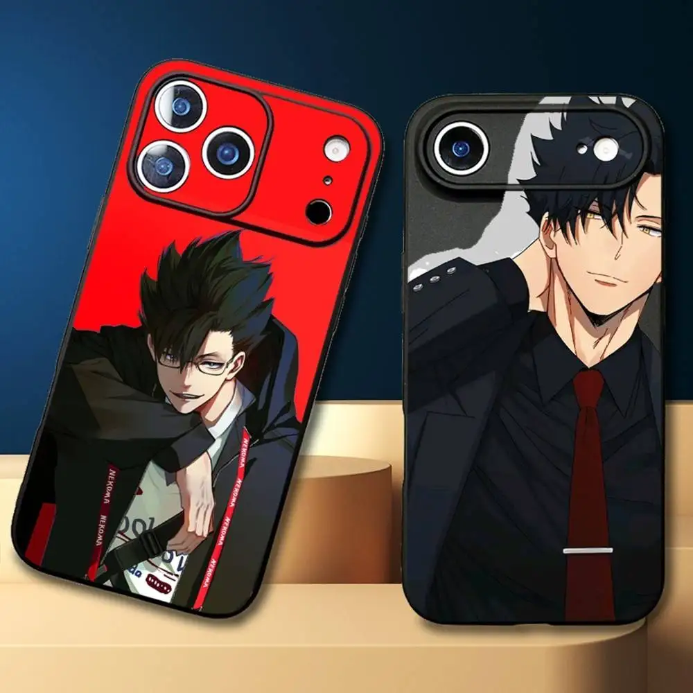 

Tetsuro Kuroo Anime Phone Case For iPhone17,16,15,14,13,12,11 Plus,Pro Max Soft Black Cover