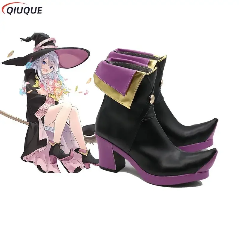 Anime The Journey of Elaina Cosplay Shoes Wandering Witch Boots Majo No Tabitabi Lovely Halloween Party Accessories UY8828