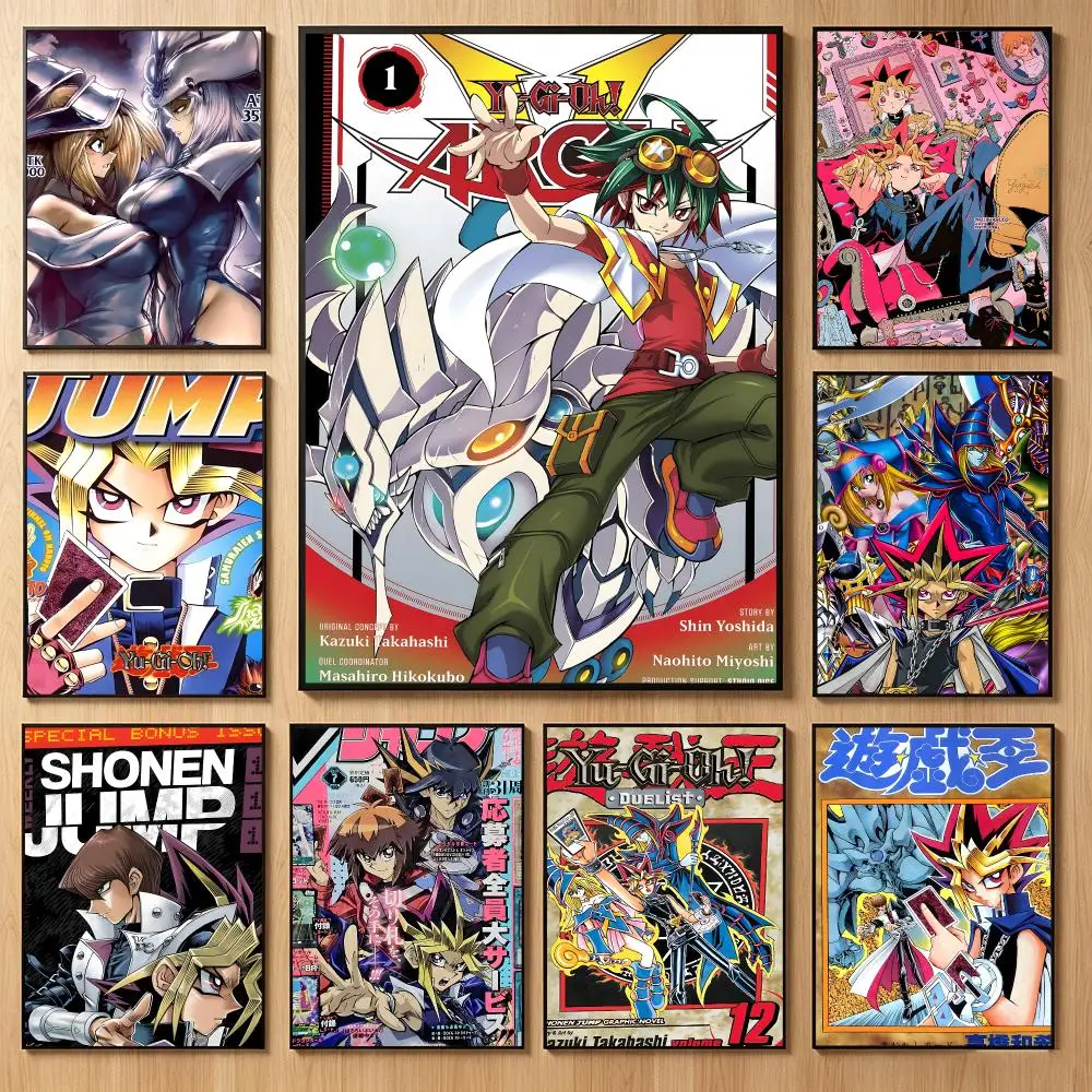 Trading Card Game Y-YU-GI-OH Poster Classic Self-Adhesive PP Wall Sticker for Living Room Bar Decor Gift