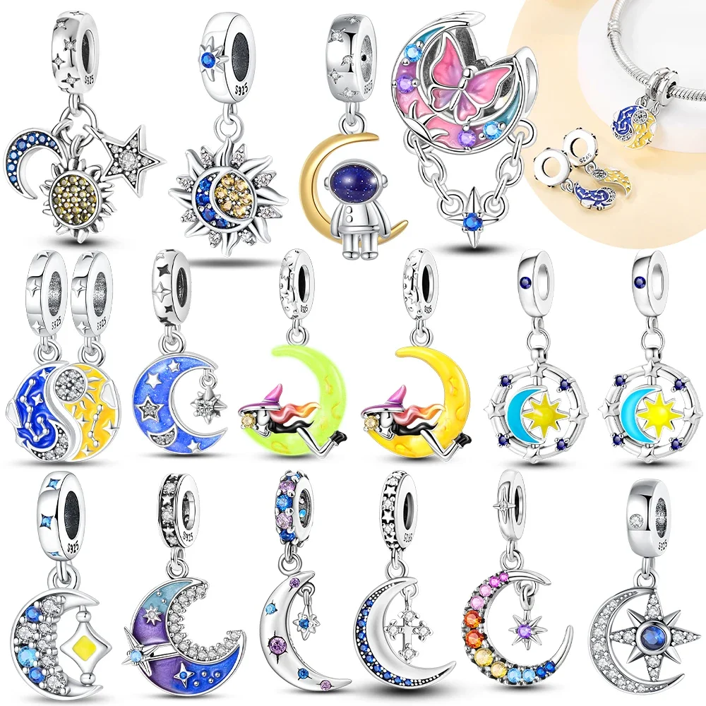 

Charms 925 Sterling Silver Original Witch Moon Sun Exquisite Beads Fit Bracelet Women Jewelry Making Diy Fine Gift Accessory