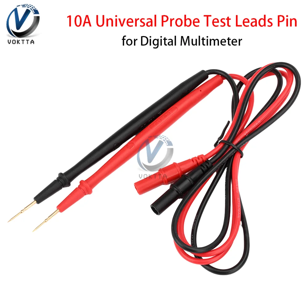 

10A Universal Multimeter Probe Test Leads Pin 47 Core Special Pointed Silicone Probe Wire Multimeter Crocodile Clip Testing Tool