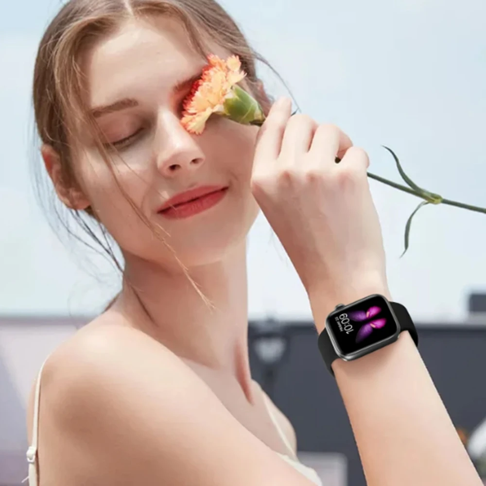シリコーンループ Apple Watch バンド女性 10/9/7/38 ミリメートル 40 ミリメートル 41 ミリメートル 42 ミリメートル 44 ミリメートル 45 ミリメートル 46 ミリメートルストラップ