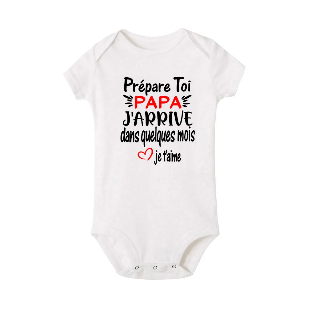 Prepare Yourself DAD I Will Arrive In A Few Months Baby Announcement Bodysuits Boys Girls Romper Body Pregnancy Reveal Clothes