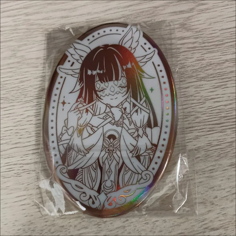 Game Genshin Impact 5th Anniversary Laser Badge Furina Columbina Mavuika Raiden Shogun Nahida Fanmade Collection Peripheral Gift