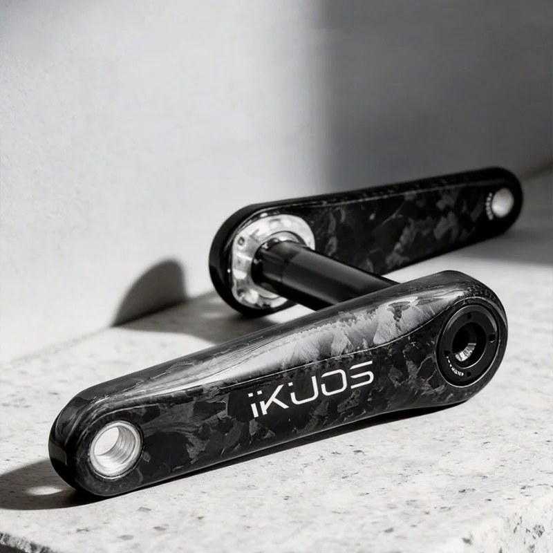 iKUOS 24mm Carbon crank 165mm 170mm with Spider For Brompton Folding bike 130bcd chainring Direct Mount 3 bolt Carbon Crank view 5