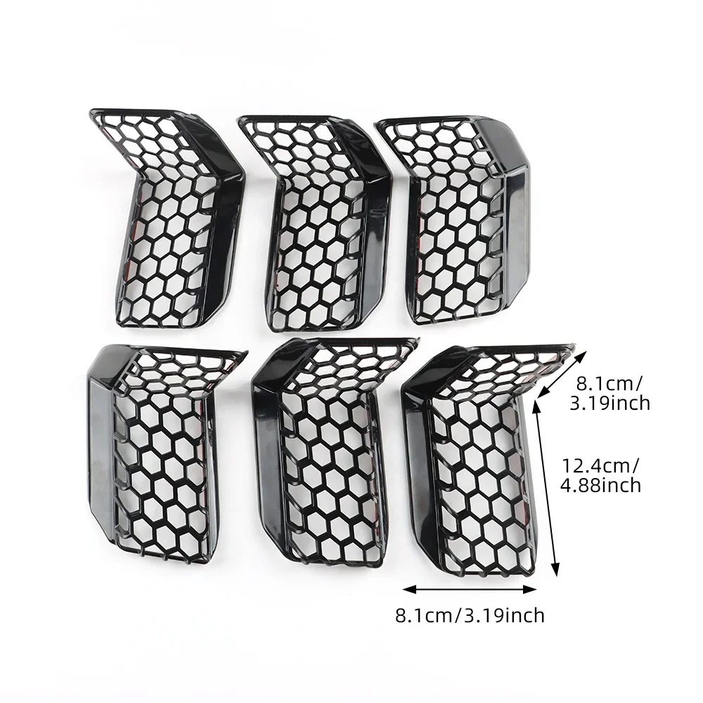 For  Ford Mustang 2024-2027 Honeycomb Hexagon Tail Light Cover 6PCS Rear Lamp Protector Trim Exterior Accessories Upgrade