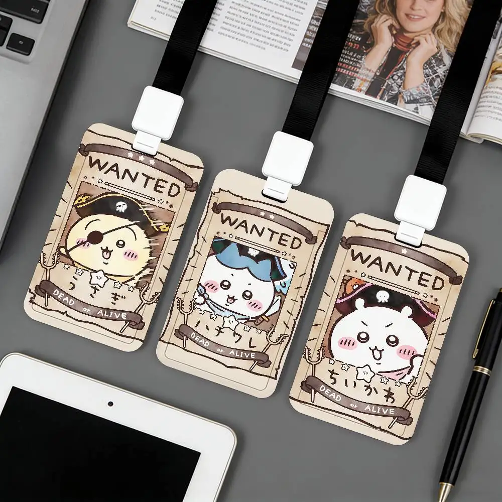 Porte-cartes mignon C-Chiikawa pour étudiants, cartes de repas sur le campus, cartes de transport en commun, cartes de métro