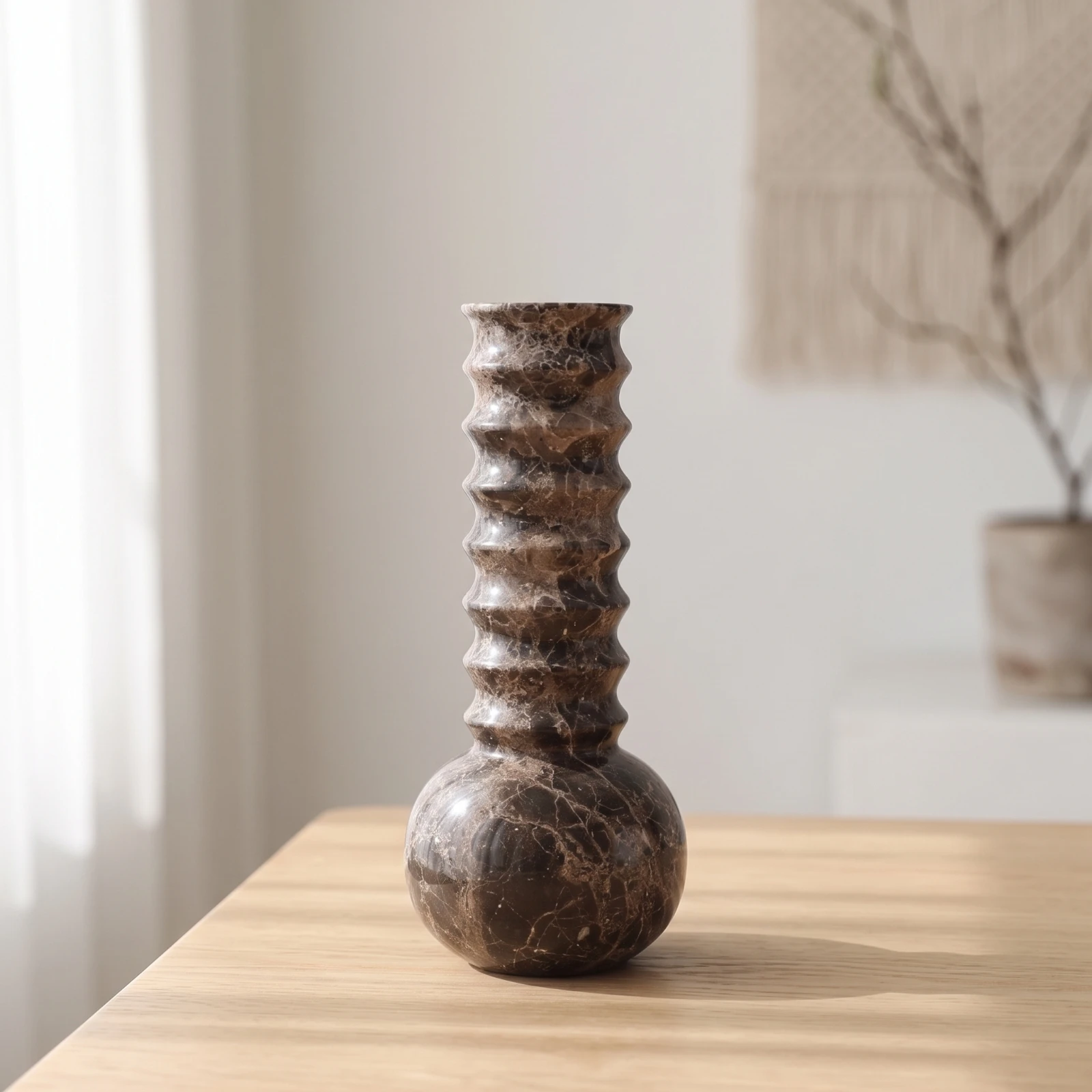 Interior Design Style - Decorative Vase Marble-Like Stone Vase Sculptural