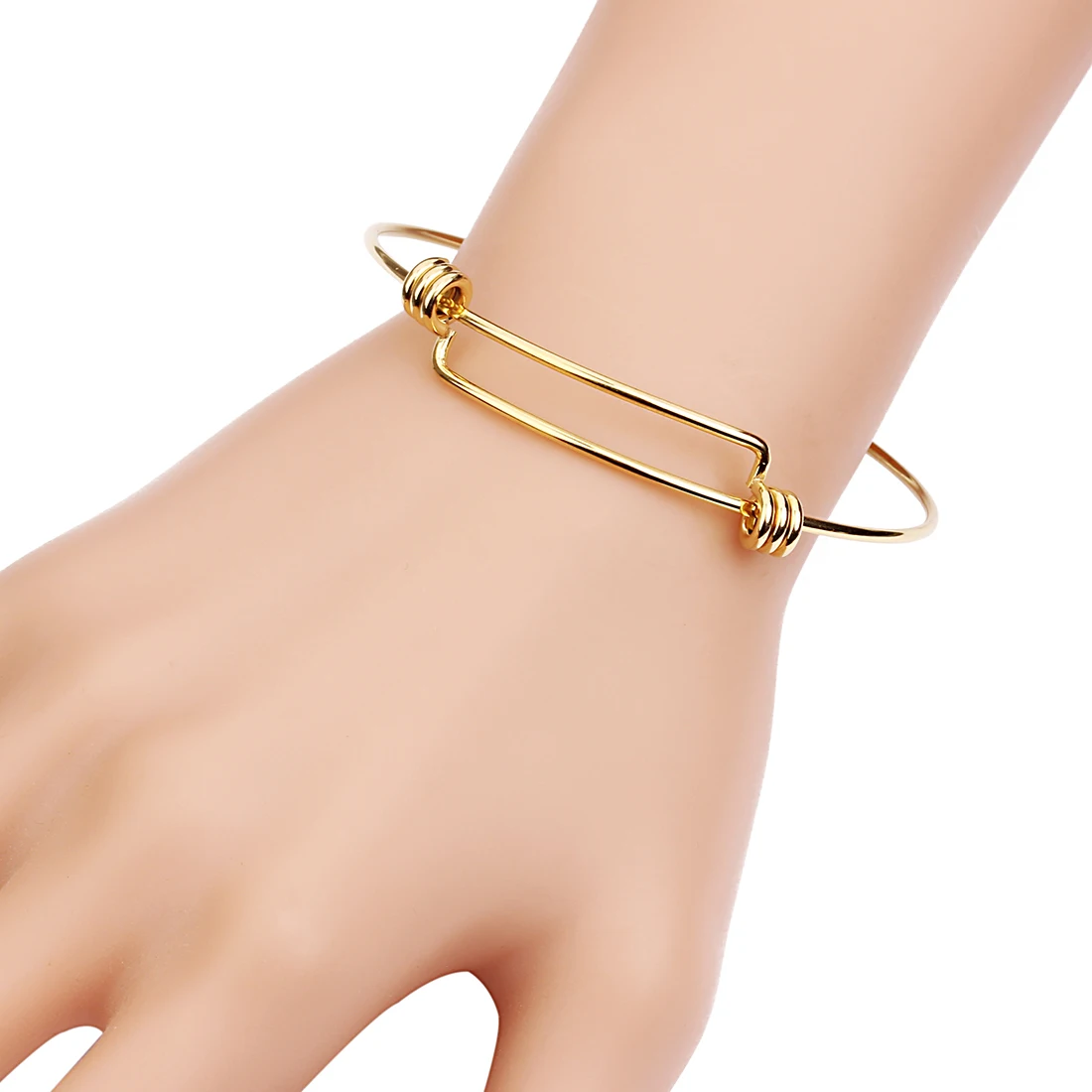 1-5 قطعة/الوحدة المعادن قابل للتعديل الإسورة أساور فارغة الفضة اللون المفتوحة سلك حلية قاعدة حبة رجل امرأة صنع المجوهرات