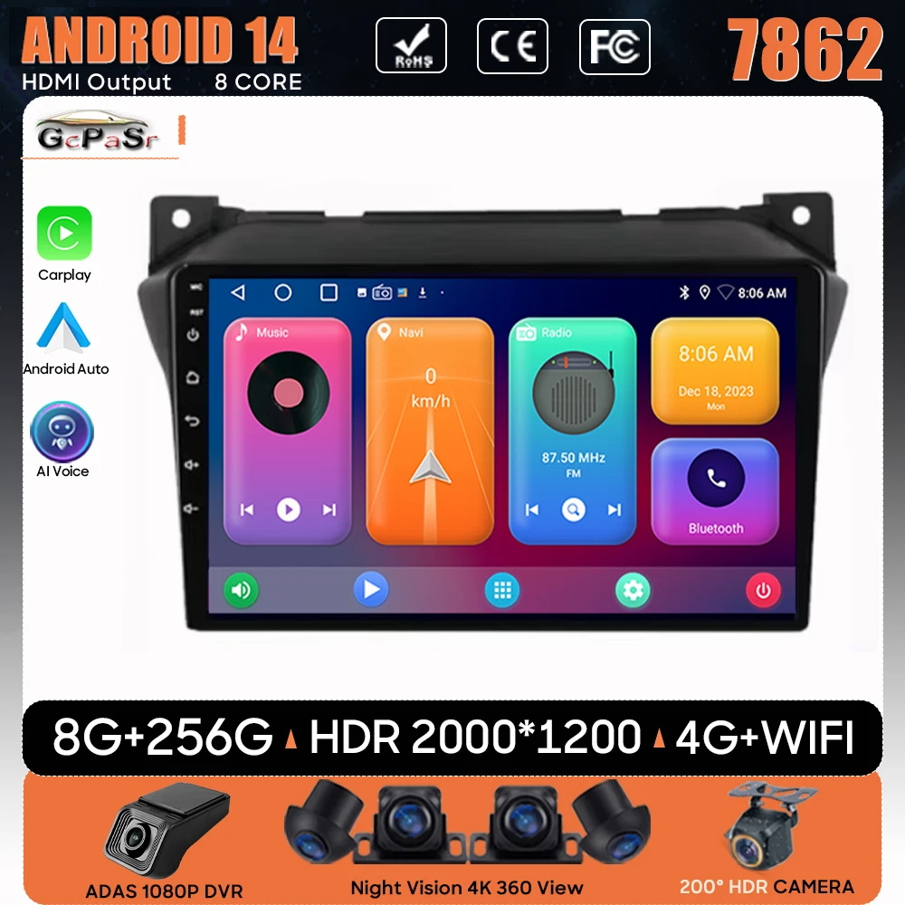 

For Suzuki Alto 2009-2016 Car Radio Android GPS Navigation Auto Video Stereo 5G Multimedia Player Screen Head Wifi 2din DVD BT