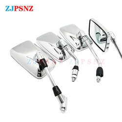 10MM Screws Motorcycle Rearview Mirror Handle Bar Side Mirrors Plating Rearview For Mirror Racing Scooter E-bike Motorcycle ATV