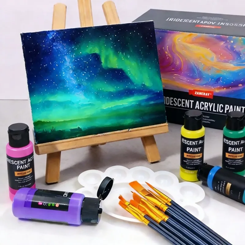 60ml 18color Rainbow Gradient Acrylic Paint Set Quick-drying Waterproof for Illustrations Design Murals Hand-made DIY Makeover