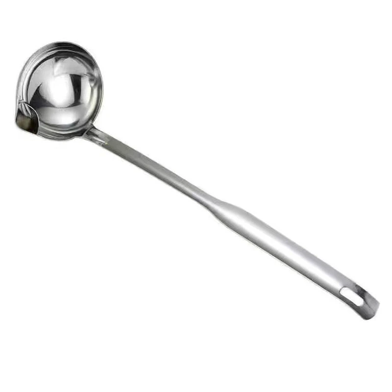 Oil Filter Spoon Stainless Steel Oil Separating Ladle Food Skimmer Strainer Spoon for Soup Hot Pot view 2