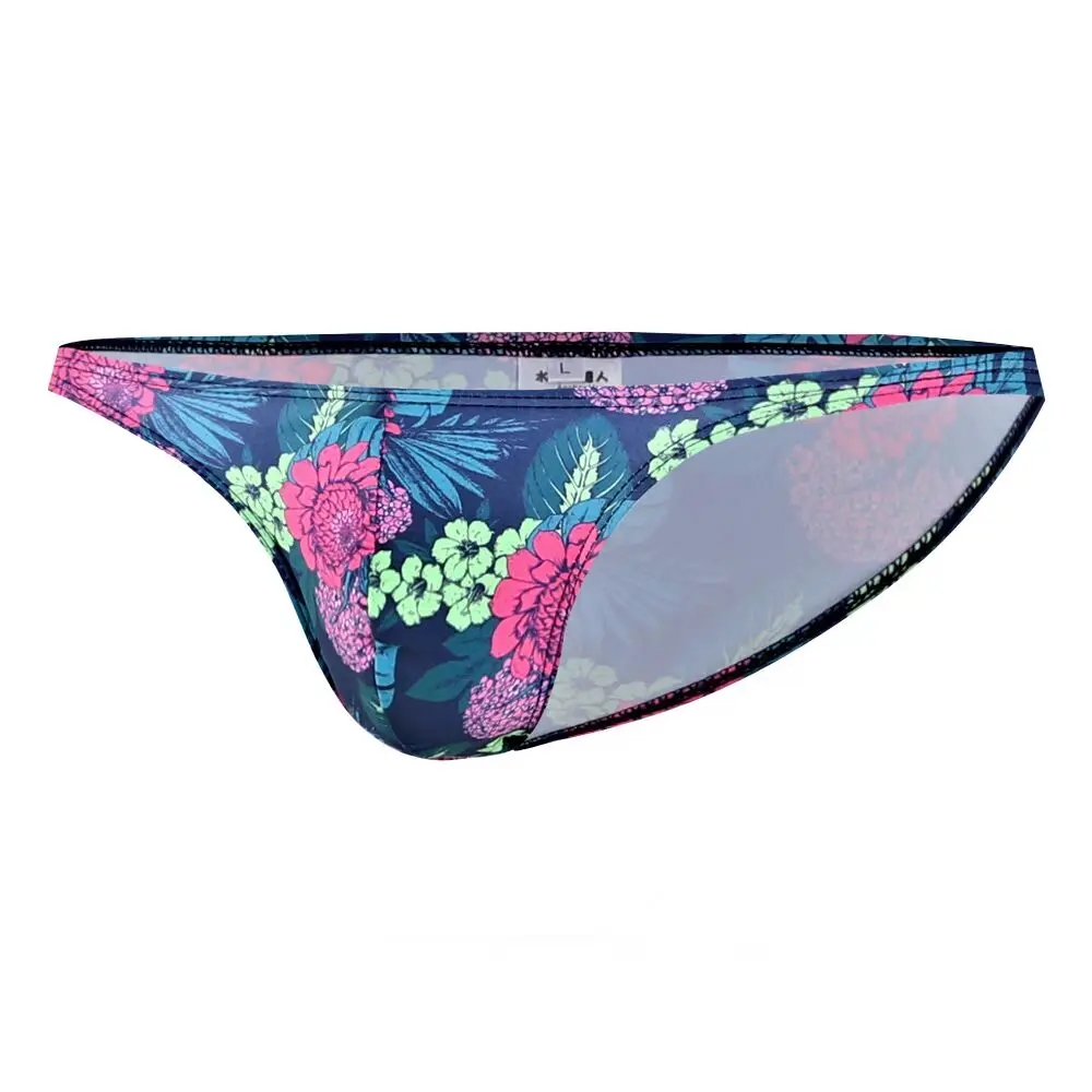 Wholesale men\'s printed swimming trunks breathable  triangle shorts factory direct supply swimwear distribution