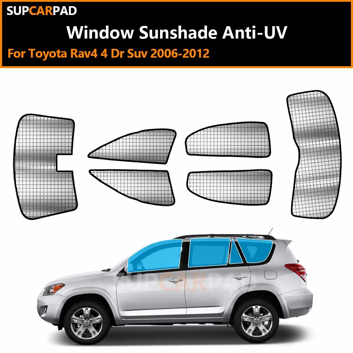 

For Toyota Rav4 4 Dr Suv 2006-2012 Custom Car Window Sunshade Anti-UV Car Sun Window Visors Sunshade Covers Accessories