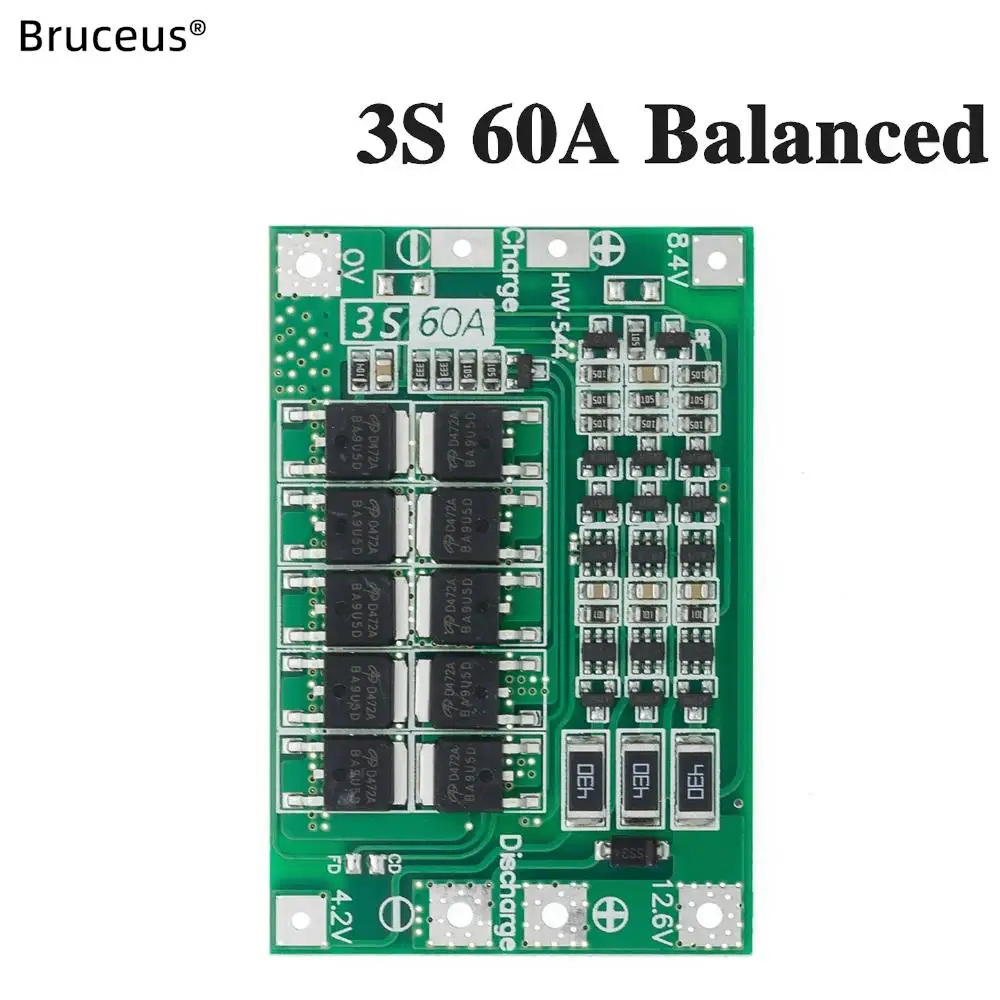 18650 Charger PCB BMS Protection Board 3S 4S 40A Li-ion Lithium Battery  with Balance For Drill Motor 14.8V 16.8V Lipo Module