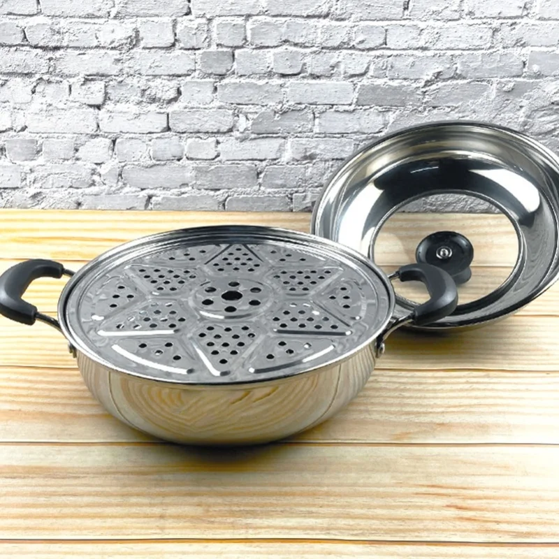 Stainless Steel Steam Pot Professional High Efficiency Thickened Single Layer Stainless Steel Cooking Pot For Induction Cooker