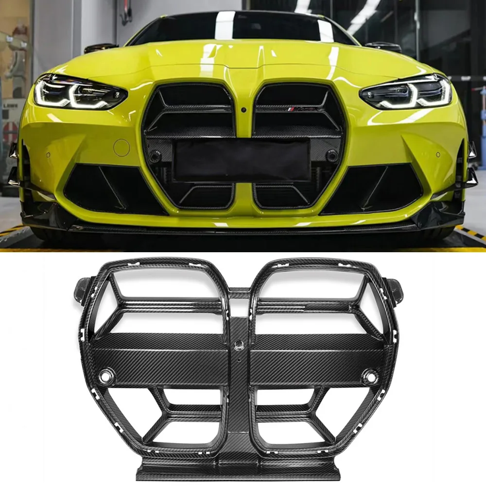 

Dry Carbon CSL Style Front Bumper Kidney Center Mesh Grill Grille for BMW M3 G80 M4 G82 G83 Competition 2020+