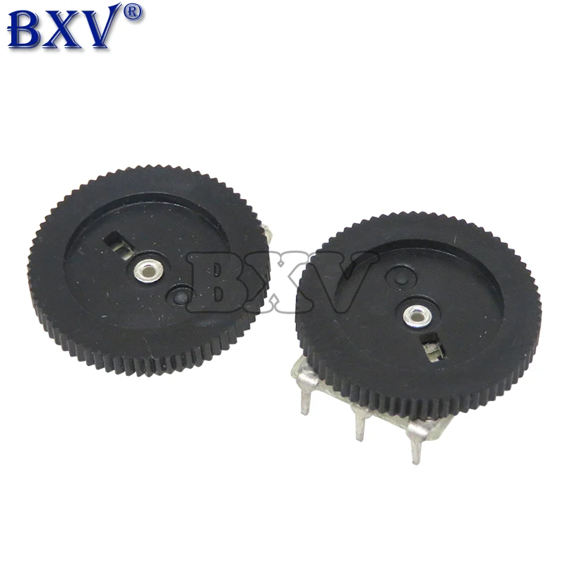 10PCS Double Gear Tuning Potentiometer B102 B103 B203 B503 B1K B10K B20K B50K 3Pin 5Pin 16*2mm Dial Potentiometer