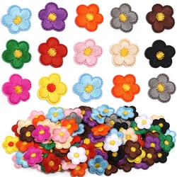 10Pcs/ Lot Polyester Cartoon Flower Ironing Embroidery Cloth Sticker Patches Clothing On Kids Dress Bags Applique DIY Decoration