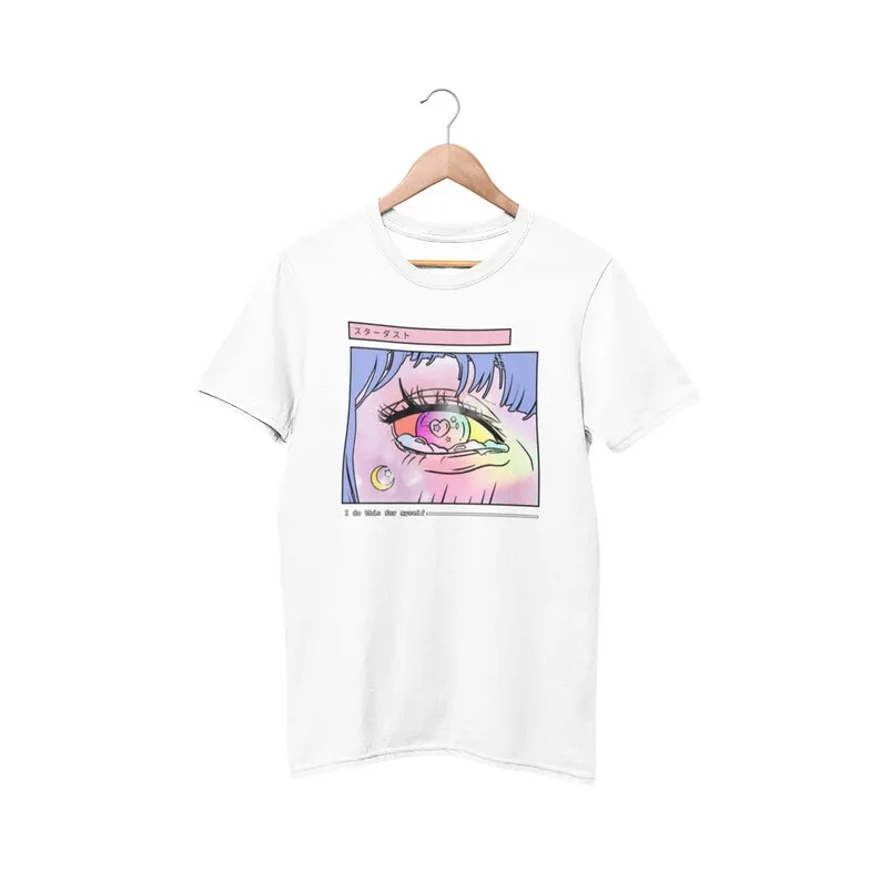 Kawaii Japanese T-shirt, Harajuku Clothing, Aesthetic Clothing, Egirl, Sad Girls