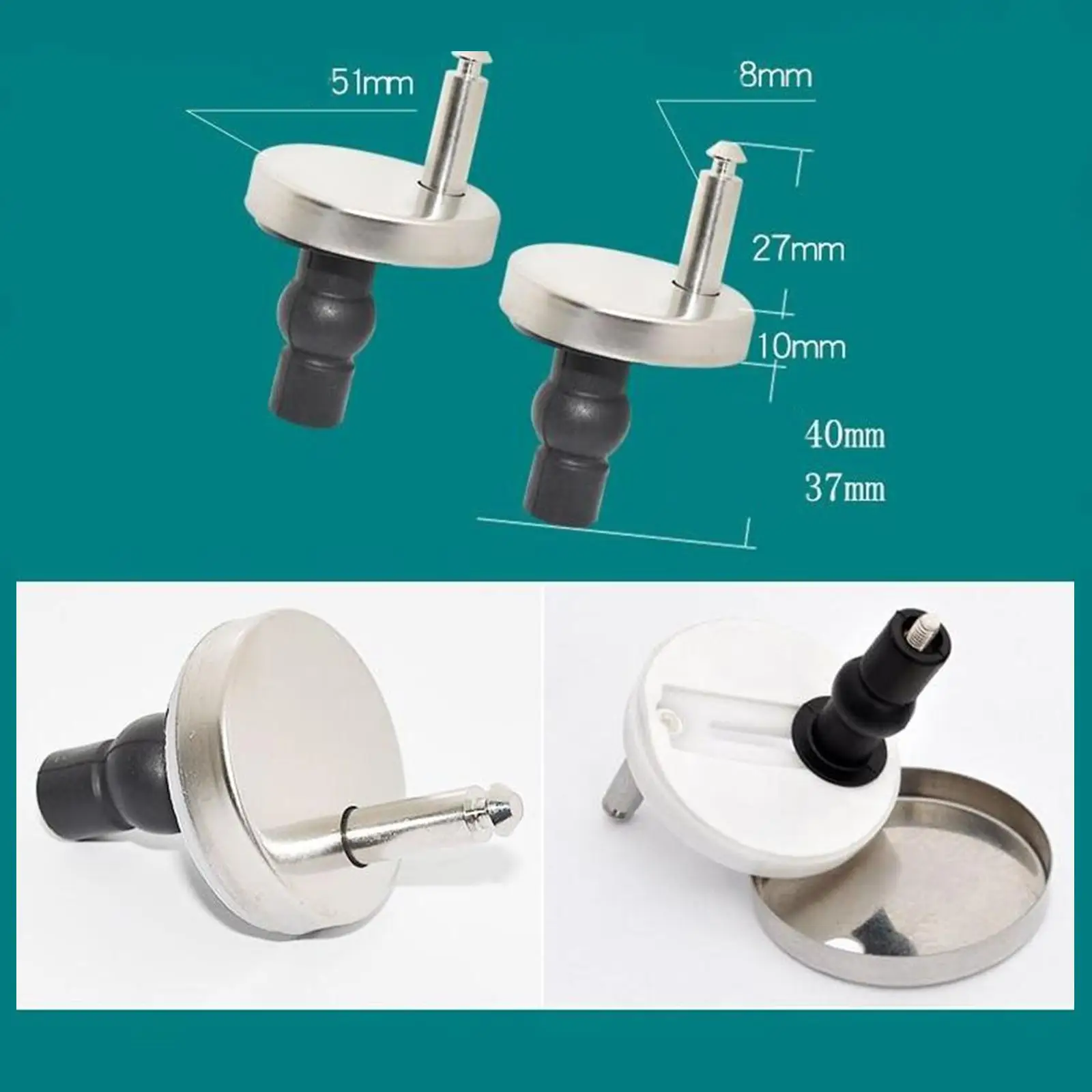 2x fix Toilet Seat Hinges Screws Fixings Hole Universal Replaces Easy Install Spare Parts Professional Accessories