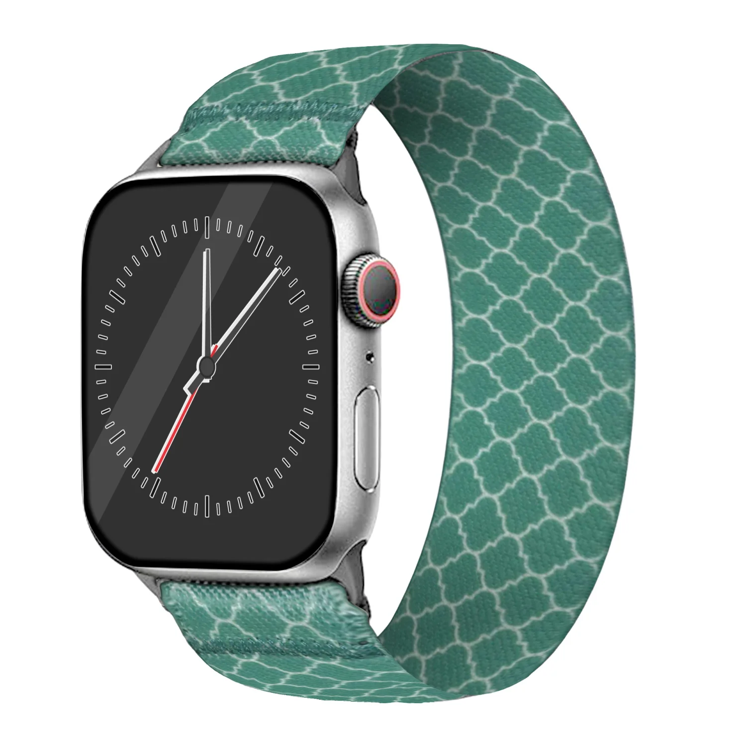 Correia de relógio de nylon solo de impressão, Apple Watch Series, 44mm, 45mm, 42mm, 40mm, 38mm, 41mm, Ultra 49mm, pulseira para iWatch